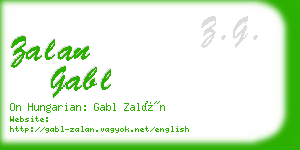 zalan gabl business card